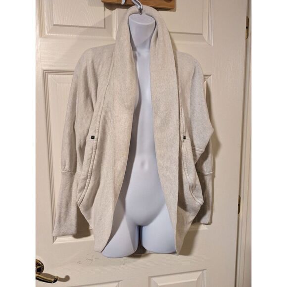 Aritzia WILFRED Diderot Open Front Cocoon Cardigan xxSmall in Light Gray - Picture 1 of 15